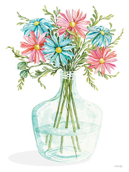 Cindy Jacobs CIN3464 - CIN3464 - Pretty Posies III - 12x16 Flowers, Bouquet, Pink and Blue Flowers, Vase, Spring, French Country from Penny Lane