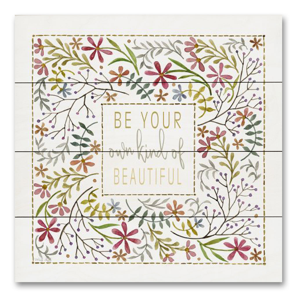 Cindy Jacobs CIN3500PAL - CIN3500PAL - Be Your Own Kind of Beautiful - 12x12 Be Your Own Kind of Beautiful, Flowers, Leaves, Greenery, Motivational, Folk Art, Signs, Typography from Penny Lane