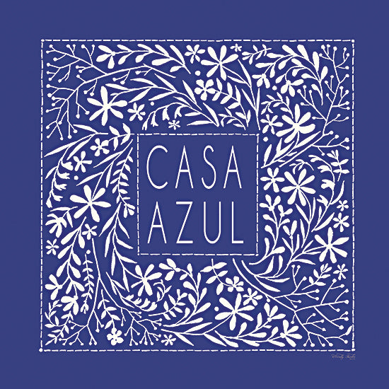 Cindy Jacobs CIN3504 - CIN3504 - Casa Azul - 12x12 Casa Azul, House, Blue, Blue & White, Leaves, Flowers from Penny Lane