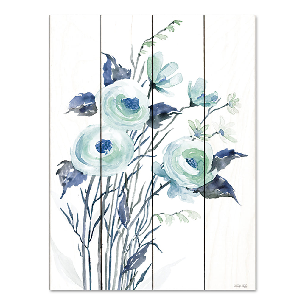 Cindy Jacobs CIN3507PAL - CIN3507PAL - Hallow Blue Floral I - 12x16 Flowers, Blue Flowers, Blue & White, Decorative, Spring, Cottage/Country from Penny Lane