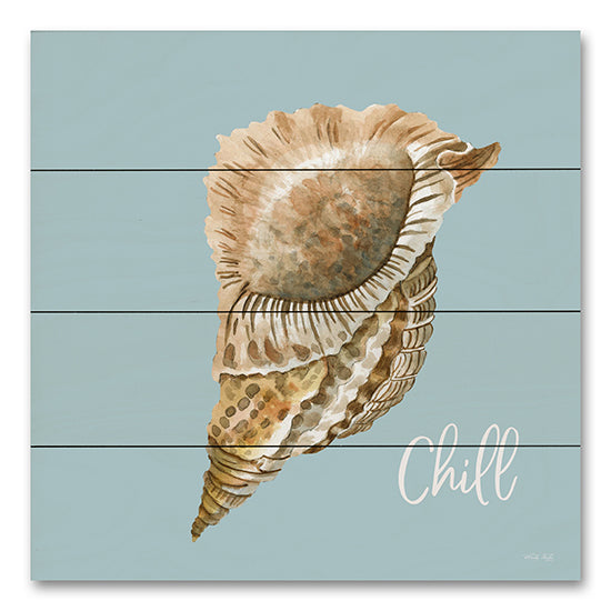 Cindy Jacobs CIN3539PAL - CIN3539PAL - Chill Seashell - 12x12 Chill, Seashell, Shell, Coastal, Signs, Leisure from Penny Lane