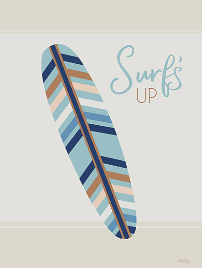 Cindy Jacobs CIN3543 - CIN3543 - Surf's Up - 12x16 Surf's Up, Surfboard, Surfing, Sports, Coastal, Typography, Signs from Penny Lane