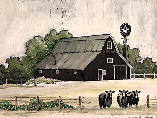 Cindy Jacobs CIN3577 - CIN3577 - Stay or Go - 18x12 Farm, Barn, Black Barn, Cows, Windmill, Landscape, Farmhouse/Country, Summer from Penny Lane