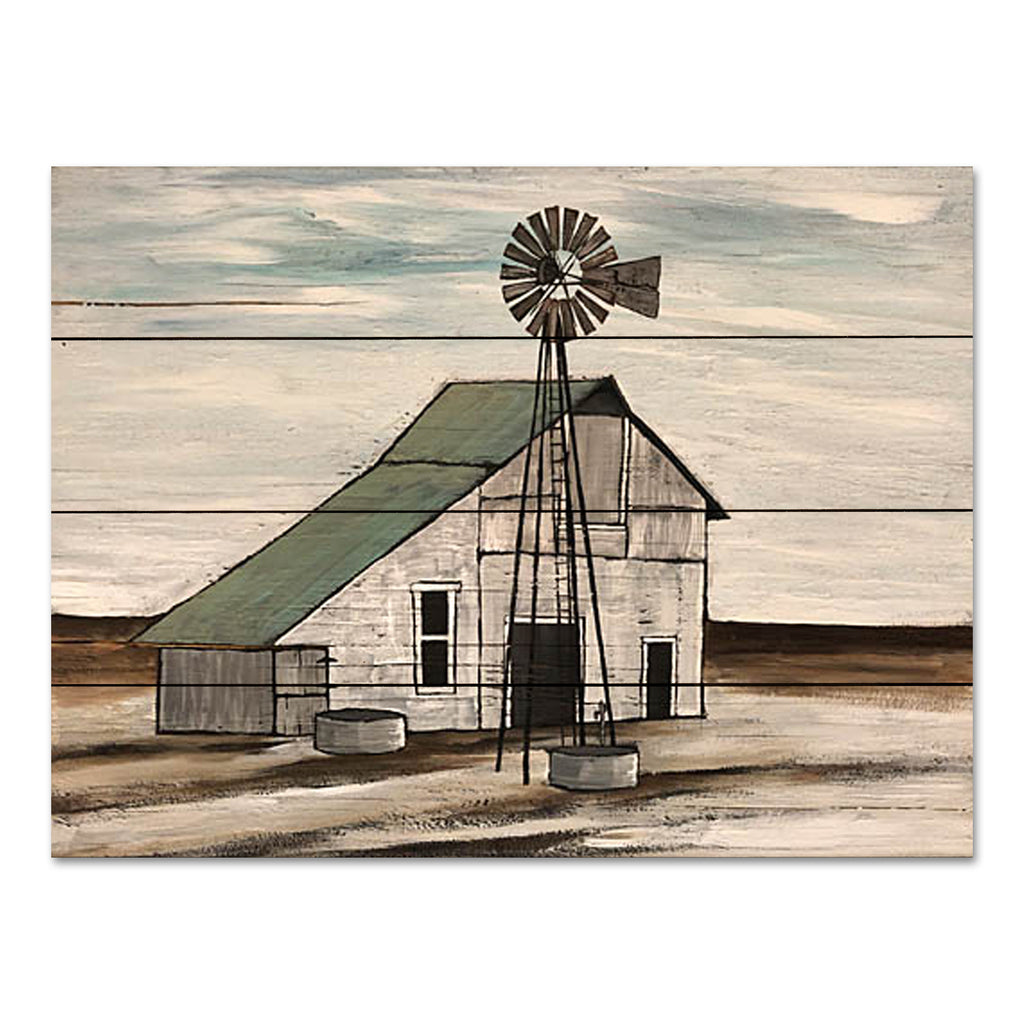 Cindy Jacobs CIN3579PAL - CIN3579PAL - Barn on Barren Land - 16x12 Abstract, Barn, Silo, Farm, Rustic, Country, Landscape from Penny Lane