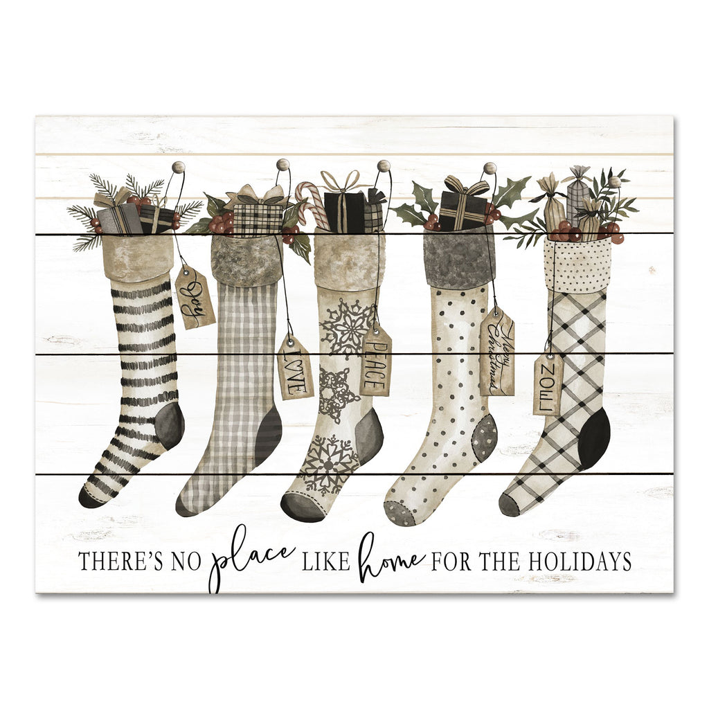 Cindy Jacobs CIN3585PAL - CIN3585PAL - There's No Place Like Home - 16x12 There's No Place Like Home, Christmas, Holidays, Stockings, Patterns, Typography, Signs from Penny Lane