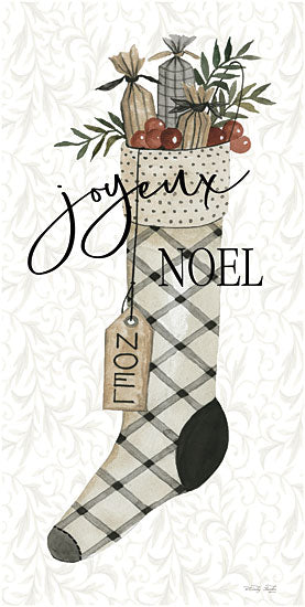 Cindy Jacobs CIN3587 - CIN3587 - Noel Stocking - 9x18 Joyeux Noel, Christmas, Holidays, Stocking, Holly, Berries, Typography, Signs from Penny Lane