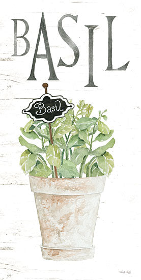 Cindy Jacobs CIN3628 - CIN3628 - Basil - 9x18 Kitchen, Herbs, Basil, Potted Herbs, Basil, Typography, Signs, Textual Art, Clay Pot, French Country from Penny Lane