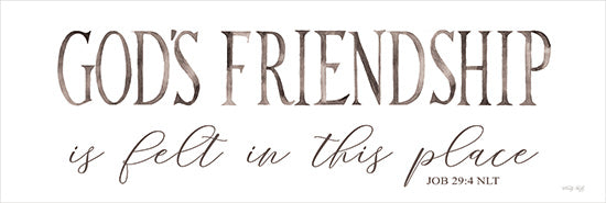 Cindy Jacobs CIN3706 - CIN3706 - God's Friendship - 18x6 Religious, God's Friendship is Felt in this Place, Bible Verse, Job, Typography, Signs from Penny Lane