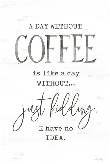 Cindy Jacobs CIN3717 - CIN3717 - A Day Without Coffee - 12x18 Humor, Coffee, Kitchen, A Day Without Coffee, Typography, Signs, Textual Art, Black & White from Penny Lane