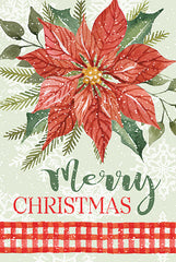 CIN3737 - Poinsettia Merry Christmas  - 12x18