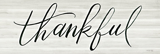 Cindy Jacobs CIN3769 - CIN3769 - Thankful - 18x6 Inspirational, Thankful, Typography, Signs, Textual Art, Black & White, Thanksgiving from Penny Lane