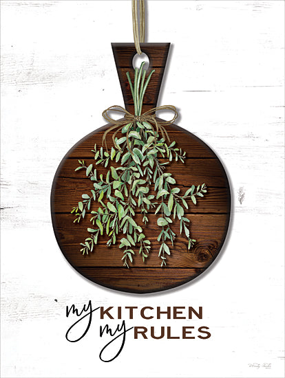 Cindy Jacobs CIN3778 - CIN3778 - My Kitchen, My Rules - 12x16 Kitchen, Humor, My Kitchen, My Rules, Typography, Signs, Textual Art, Cutting Board, Herbs, French Country from Penny Lane