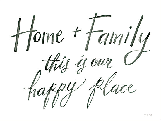 Cindy Jacobs CIN3795 - CIN3795 - Home + Family I - 16x12 Inspirational, Home, Family, Typography, Signs, Our Happy Place, Black & White from Penny Lane