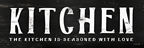 Cindy Jacobs CIN3879A - CIN3879A - Kitchen - Seasoned with Love - 36x12 Kitchen, The Kitchen is Seasoned with Love, Typography, Signs, Textual Art, Inspirational, Black & White from Penny Lane