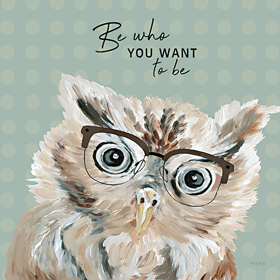 Cindy Jacobs CIN3898 - CIN3898 - Be Who You Want to Be Owl - 12x12 Inspiritional, Owl, Be Who You Want to Be, Typography, Signs, Textual Art, Motivational, Children from Penny Lane