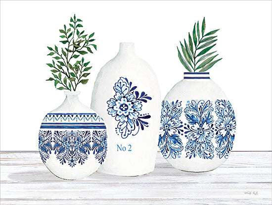 Cindy Jacobs CIN3906 - CIN3906 - French Chinoiserie Vases I - 16x12 Still Life, French Chinoiserie Vases, Greenery, Blue & White Pottery, French Country from Penny Lane