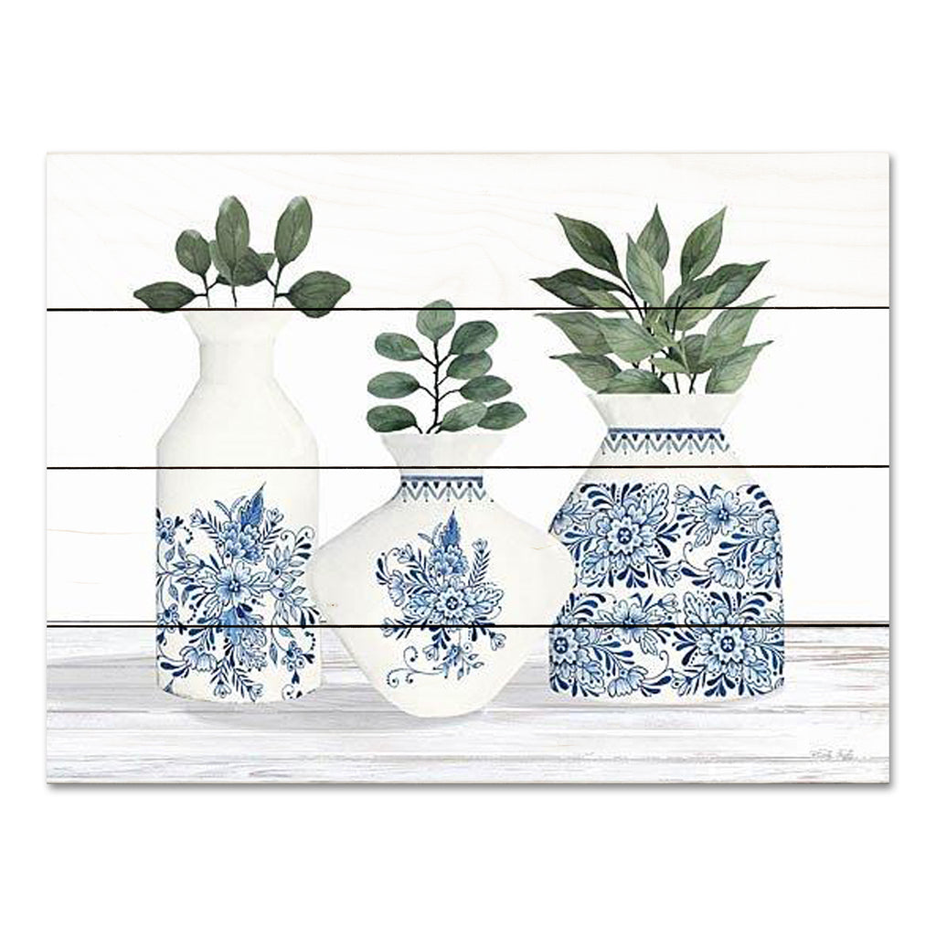 Cindy Jacobs CIN3907PAL - CIN3907PAL - French Chinoiserie Vases II - 16x12 Still Life, French Chinoiserie Vases, Greenery, Blue & White Pottery, French Country from Penny Lane