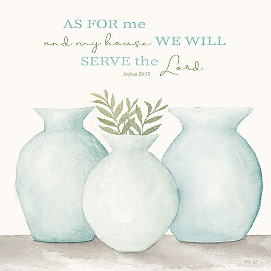Cindy Jacobs CIN3928 - CIN3928 - As For Me and My House - 12x12 Religious, As For Me and My House, We Will Serve the Lord, Joshua, Bible Verse, Typography, Signs, Textual Art, Vases, Greenery from Penny Lane