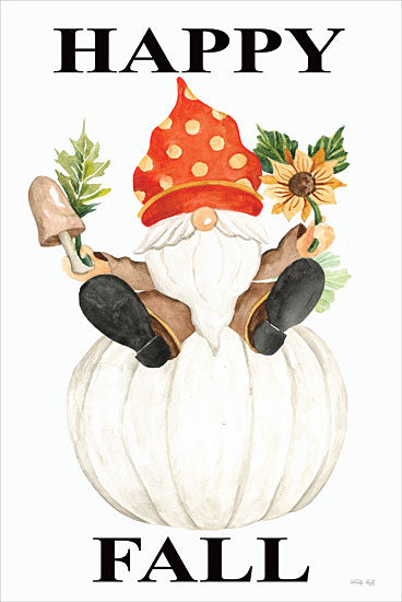 Cindy Jacobs CIN3958 - CIN3958 - Happy Fall Gnome - 12x18 Fall, Happy Fall, Typography, Signs, Textual Art, Gnome, Whimsical, Pumpkin, Sunflower, Mushroom from Penny Lane