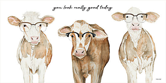 Cindy Jacobs CIN4030 - CIN4030 - You Look Really Good Today - 18x9 Whimsical, Cows, You Look Really Good Today, Typography, Signs, Textual Art, Cows Wearing Glasses from Penny Lane