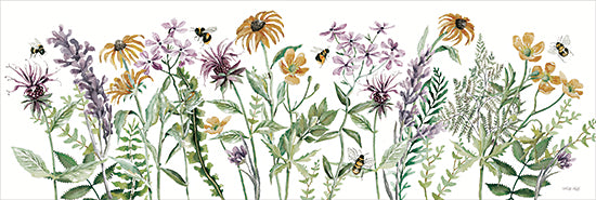 Cindy Jacobs CIN4080 - CIN4080 - Bee Botanicals - 18x6 Flowers, Wildflowers, Bees, Botanicals, Spring, Yellow Flowers, Purple Flowers from Penny Lane