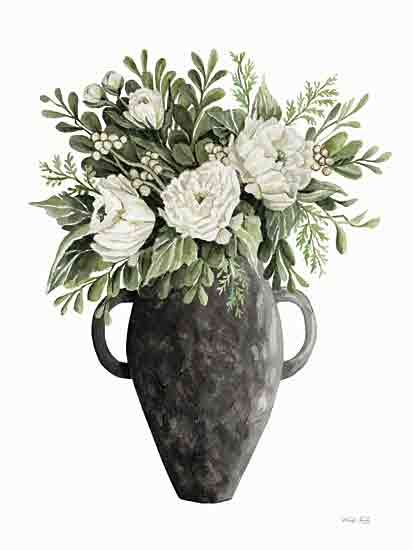Cindy Jacobs CIN4204 - CIN4204 - Cheery Thoughts - 12x16 Flowers, White Flowers, Bouquet, Greenery, Black Vase from Penny Lane