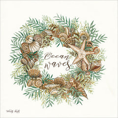 CIN719 - Ocean Waves Shell Wreath - 12x12