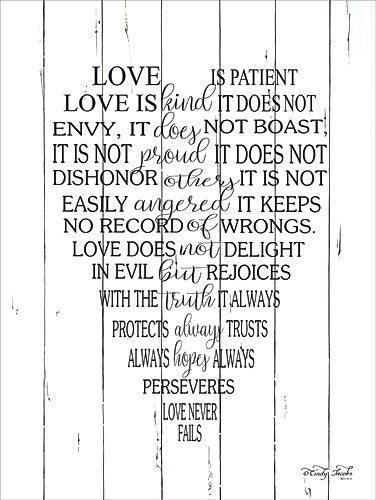 Cindy Jacobs CIN736 - Love is Patient - Heart, Calligraphy, Inspirational from Penny Lane Publishing
