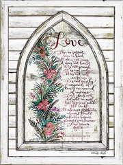 CIN789 - Love is Patient Arch with Flowers - 12x16