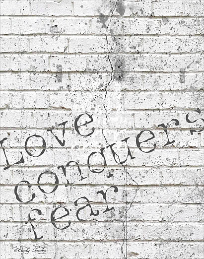 Cindy Jacobs CIN795 - Love Conquers Fear - Brick Wall, Love, Inspirational from Penny Lane Publishing