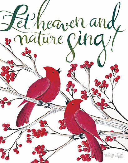 Cindy Jacobs CIN889 - Let Heaven and Nature Sing - Cardinals, Red Berries, Tree, Nature from Penny Lane Publishing