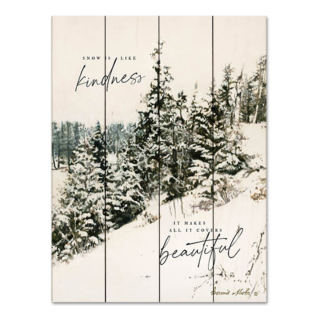 Bonnie Mohr COW368PAL - COW368PAL - Snow Covered - 12x16 Winter, Landscape, Trees, Snow is Like Kindness It Makes All It Covers Beautiful, Snow, Typography, Signs from Penny Lane