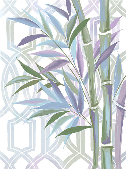 Cat Thurman Designs CTD214 - CTD214 - Pastel Bamboo and Trellis - 12x16 Tropical, Bamboo, Stalk, Leaves, Purple, Blue Leaves, Pastel Bamboo, Trellis from Penny Lane