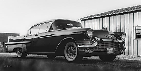 Dakota Diener DAK183 - DAK183 - Vintage Vehicle - 18x9 Car, Cadillac, Vintage, Old Fashioned, Photography, Black & White, Masculine, Garage from Penny Lane