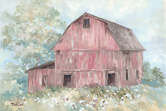 Debi Coules DC123 - DC123 - Red Barn - 18x12 Barn, Red Barn, Farm, Landscape, Trees, Field, Watercolor from Penny Lane