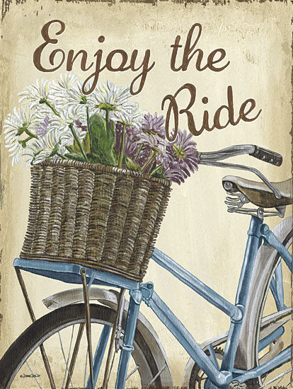 Debbie DeWitt DEW426 - Enjoy the Ride - Bicycle, Flowers from Penny Lane Publishing