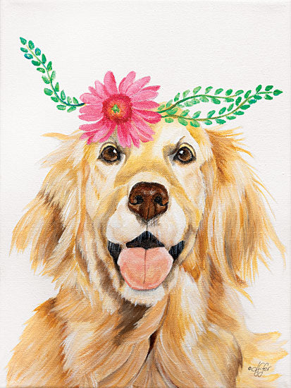 Diane Fifer DF132 - DF132 - Loving Nature   - 12x16 Dog, Flowers, Portrait, Selfie from Penny Lane