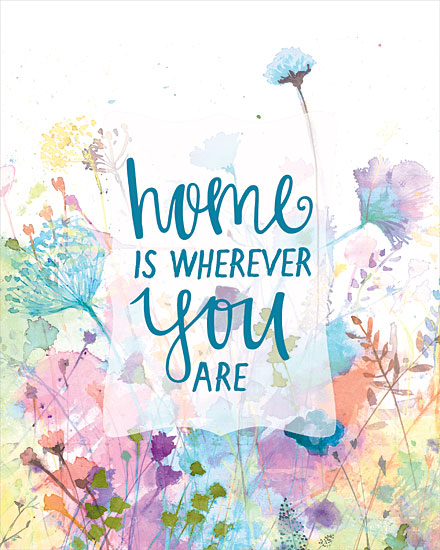 Dogwood Portfolio DOG151 - DOG151 - Home is Wherever You Are - 12x16 Home is Wherever You Are, Rainbow Colors, Flowers, Wildflowers, Signs, Home from Penny Lane