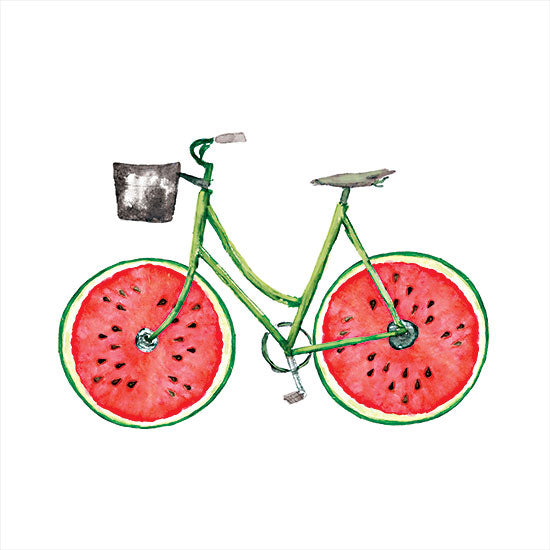 Dogwood Portfolio DOG178 - DOG178 - Watermelon Bike - 12x12 Bicycle, Bike, Watermelon, Humorous, Kitchen from Penny Lane