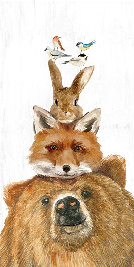 Dogwood Portfolio DOG190 - DOG190 - Woodland Friends - 9x18 Woodland, Animals, Bear, Fox, Rabbit, Birds, Animal Stack, Whimsical from Penny Lane