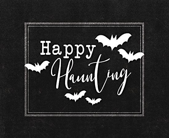 Dogwood Portfolio DOG215 - DOG215 - Happy Haunting I - 16x12 Halloween, Typography, Signs, Happy Haunting, Bats, Black & White, Fall from Penny Lane