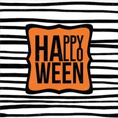 DOG221LIC - Striped Happy Halloween - 0
