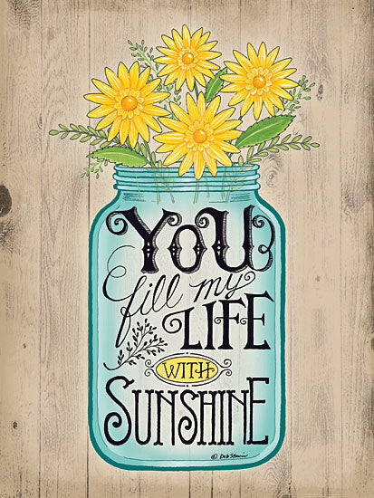 Deb Strain DS1097 - Sunshine - Jar, Flowers, Sunshine, Inspiring from Penny Lane Publishing