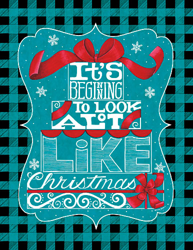 Deb Strain DS1578 - Like Christmas - Holiday, Signs, Plaid, Typography from Penny Lane Publishing