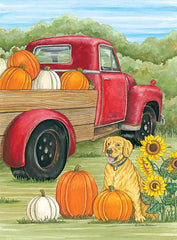 DS1788 - Red Pumpkin Truck with Dog - 0