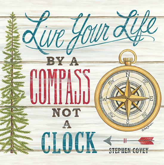 Deb Strain DS1846 - DS1846 - Compass Not a Clock - 12x12 Signs, Typography, Compass, Quotes, Trees from Penny Lane