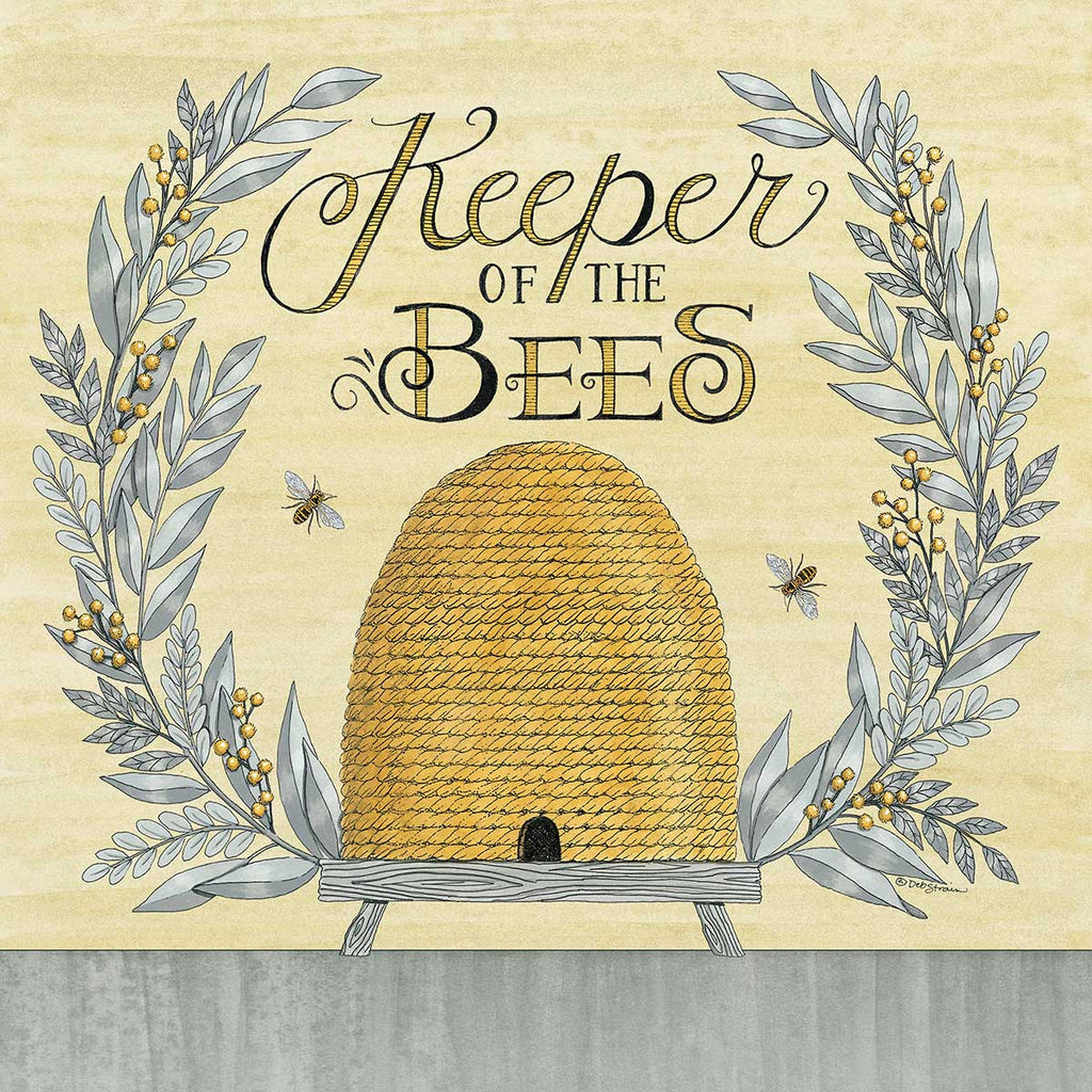 Deb Strain DS1943 - DS1943 - Keeper of Bees - 12x12 Keeper of Bees, Beekeeper, Hive, Bees, Greenery, Signs from Penny Lane