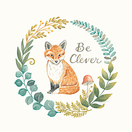 Deb Strain DS1958 - DS1958 - Be Clever Fox - 12x12 Be Clever, Fox, Children, Baby, Forest Animals, Greenery, Woodland Creatures from Penny Lane