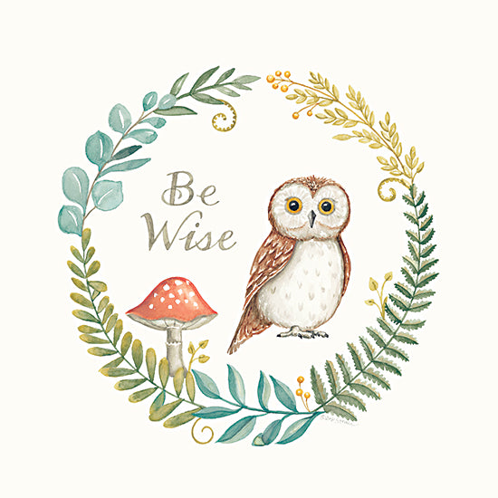 Deb Strain DS1961 - DS1961 - Be Wise Owl - 12x12 Be Wise, Owl, Children, Baby, Forest Animals, Greenery, Woodland Creatures from Penny Lane