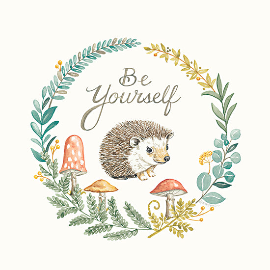 Deb Strain DS1962 - DS1962 - Be Yourself Hedgehog - 12x12 Be Yourself, Hedgehog, Children, Baby, Forest Animals, Greenery, Woodland Creatures from Penny Lane